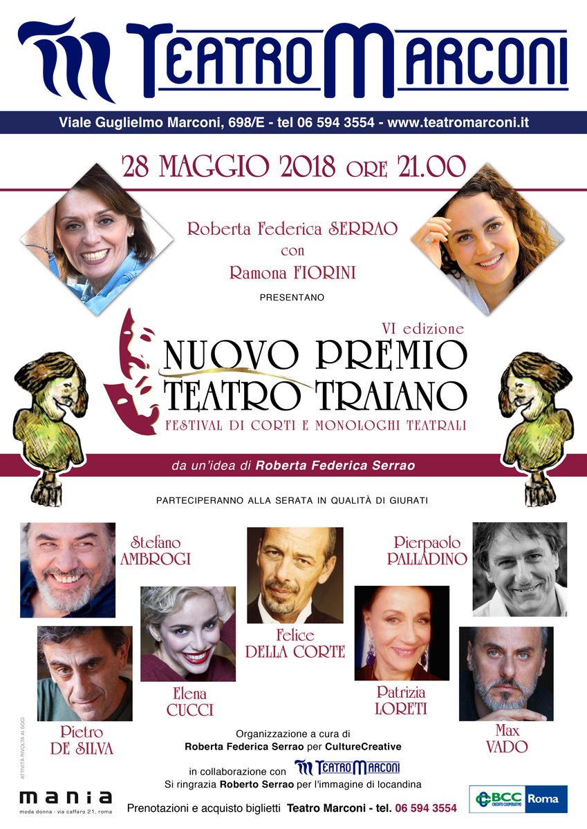 VI edizione Nuovo Premio Traiano al Teatro Marconi