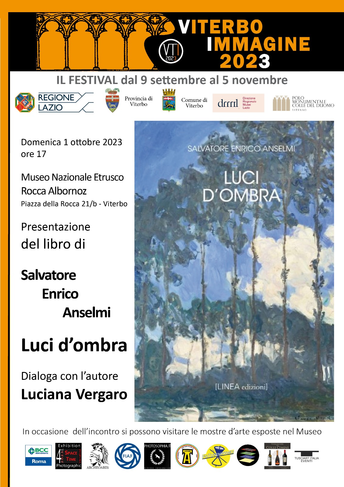 1 Ottobre 2023 – Salvatore Enrico Anselmi presenta il suo libro “Luci d’ombra” alla Rocca Albornoz di Viterbo