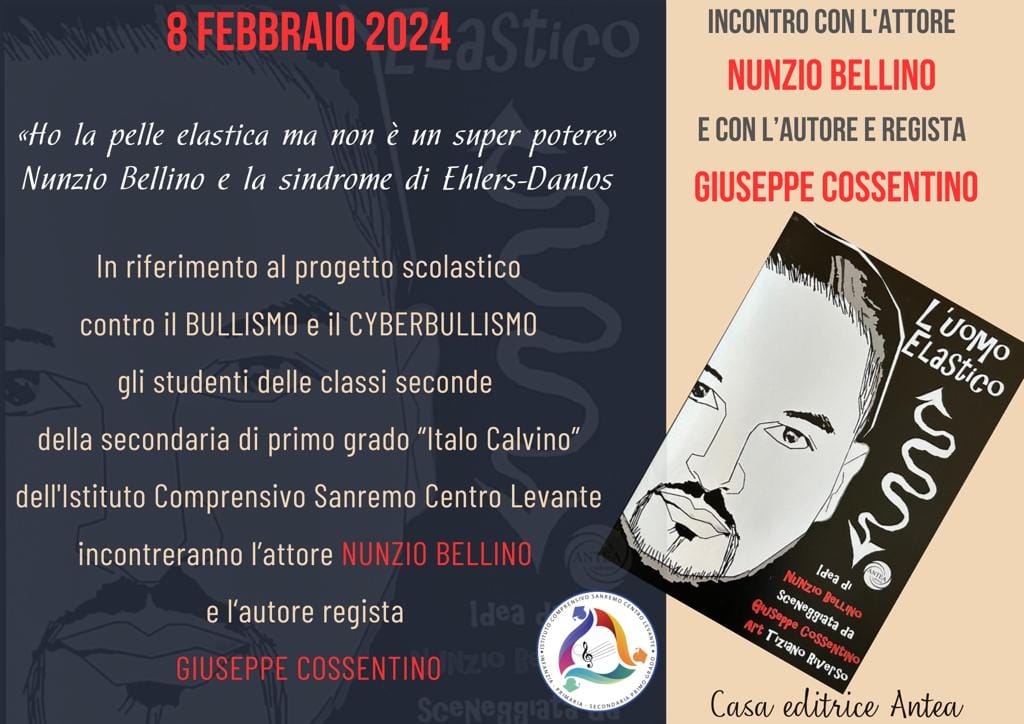 Lotta alla crudeltà: L’Uomo Elastico di Nunzio Bellino e Giuseppe Cossentino sfida il Bullismo nella scuola  a Sanremo