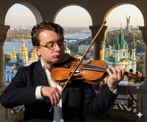 Il violino virtuoso di Sergiy Bolotny fonde radici ucraine e modernità in «Ukrainian Caprice No. 4: Sycamore & Burlesque»