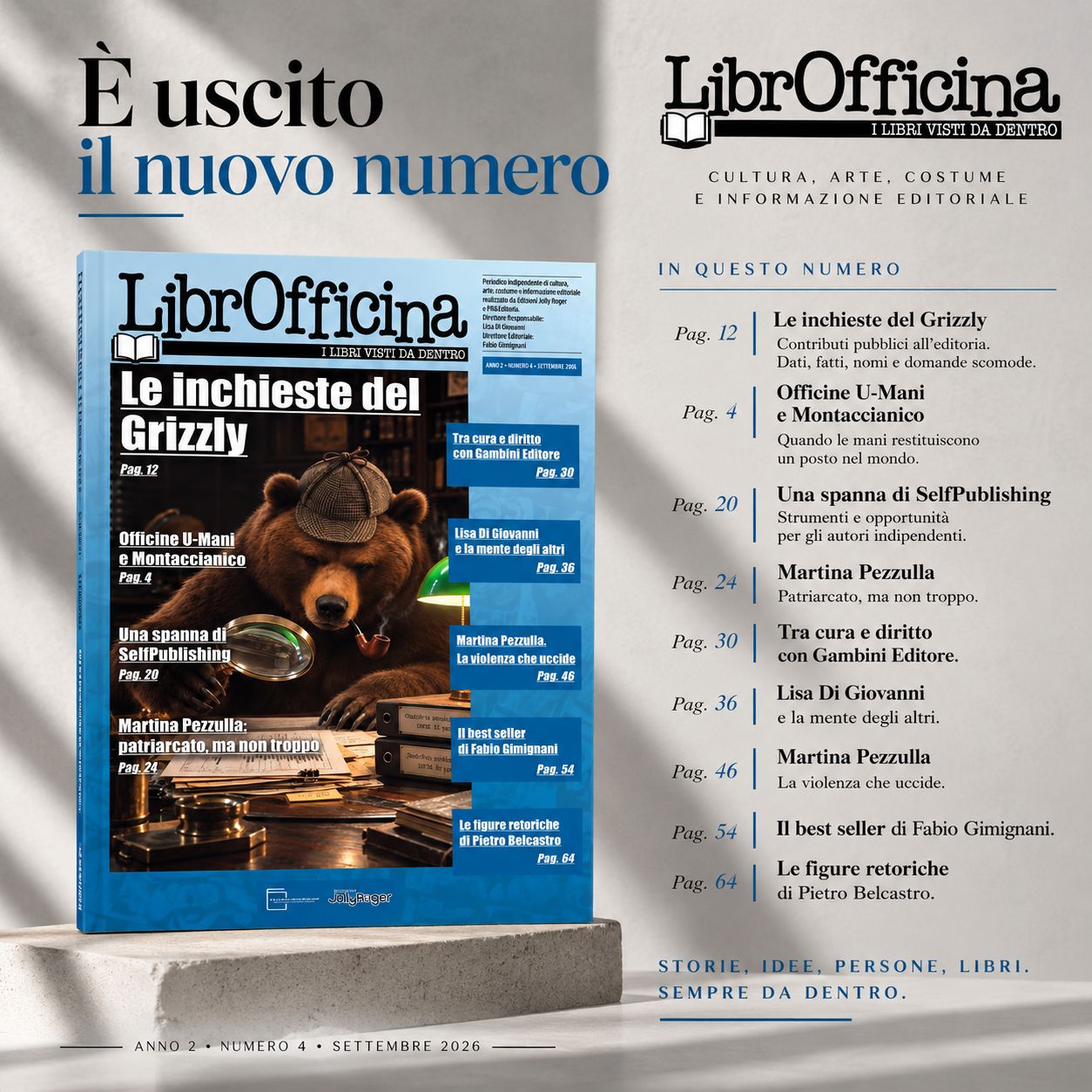 LibrOfficina, è uscito il nuovo numero: libri, inchieste e cultura raccontati “da dentro”